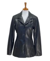 BB Dakota Faux Leather Jacket Black Size M Retro 90’s Vintage Minimalist Goth Photo 0