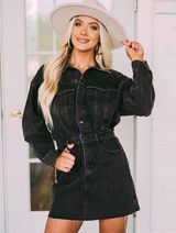 Black Denim Dress Photo 0