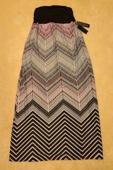 AB Studio Purple Zigzag Skirt Photo 0