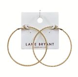 Lane Bryant Oversized Gold Hoop Earrings Photo 0