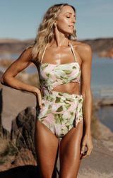 NWT  Floral One Piece Swim Photo 0