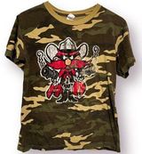 Texas Tech Football Raider Red Camo Distressed Babydoll Tee T Photo 0