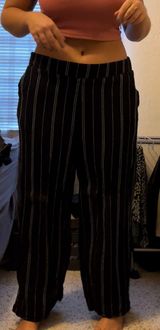 Terra & Sky Striped Wide Leg Pants Photo 0