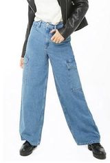 Forever 21 Wide-leg Cargo Jeans Photo 0