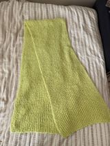 Lime green knit chunky scarf Photo 0