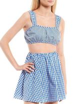 Copper Key checkered crop top Photo 0