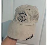 Life is Good “Do What You Love Love What You Do” Baseball Cap Hat – Tan Photo 0