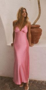 Satin Midi Dress Photo 0