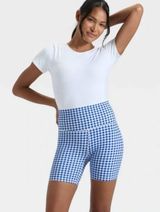 All In Motion Gingham Biker Short 6” Inseam Photo 0