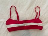 Solid And Striped Red Bikini Top Photo 0
