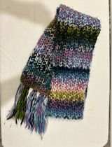New York & Co Soft Knitted Colorful Long Winter Scarf Fringe Tassles Mint Photo 0