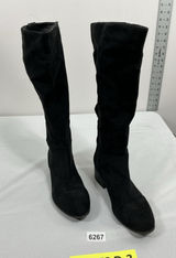Womans Target Pullon Knee High Boots 10 Black Almond Toe Photo 0