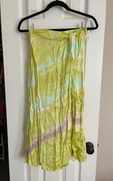 Young Fabulous and Broke Boutique Silk Midi Skirt Photo 0