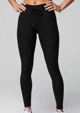 Oasis Rib High-waisted Leggings In Black Photo 0