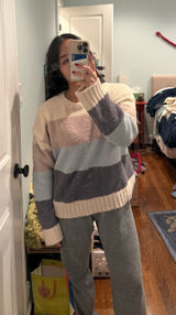 Altar’d State Multi Color Striped Sweater Size M Photo 0
