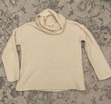 J.Jill  Cream Cowl Neck Knit Sweater Size Small Cotton Blend Photo 0
