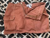 RSQ Burnt Orange Denim Mini Skirt Photo 0