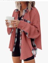 Waffle Knit Shacket Size L Photo 0