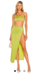 Revolve Karolyna Maxi Skirt Set in Citron Photo 0