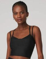 ALO Yoga Black Sports Bra with Racerback Design and Form-Fitting Stretch Photo 0