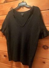 Torrid short sleeve black sweater, women’s size 1. Photo 0