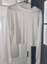 Crop Long Sleeve White Size L Photo 0