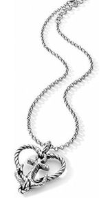 Brighton  “Anchored in Love” Heart Silver Necklace - Limited Ed. - New with Tags Photo 0