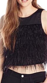 Ark & Co. Feather Crop Top Photo 0