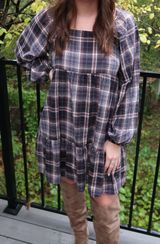 Target Plaid Blue Dress Photo 0