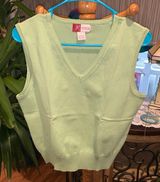 JM Collection Light Green Knit Sweater Vest  Photo 0