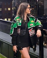 Vintage Nascar Racing Jacket Green Size XL Photo 0