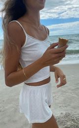 Brandy Melville EMERY EYELET HEARTS SWEATSHORTS Photo 0