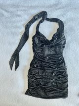 glitter halter starry mini dress Photo 0