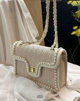 Shein woven shoulder bag with bag charms Photo 0