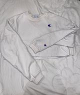 Champion White Cropped Hoodie Photo 0