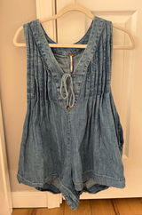 Free People Webster Romper Denim Photo 0