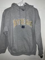 Notre Dame Pullover Hoodie Sweatshirt Gray Size L Photo 0