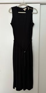 Michael Kors Black Belted Jumpsuit Photo 0