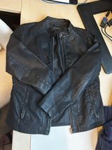 Baccini Black  Leather Jacket Photo 0