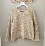 Madewell Flecked Wide-Sleeve Pullover Sweater Tan Sz Medium Photo 0