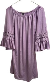 Winwin Lavender Bell Sleeve Tunic Photo 0