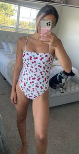 Cherry One Piece Swim Suit Photo 0