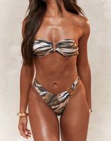 Missguided animal print shimmer bathing suit Photo 0