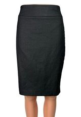 Bebe  Gray High Waisted Career Work Office Zipper Pencil Straight Midi Skirt Sz 4 Photo 0
