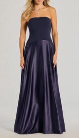 Madi Strapless Crepe Satin A-Line Formal Dress Photo 0