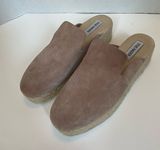 Steve Madden Espadrille Mules Suede Light Pink Closed Toe Sandals Size 9 Photo 0