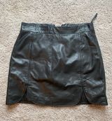 BB Dakota Black Leather Skirt Photo 0