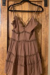 Love Tree Brown Ruffle Dress Photo 0