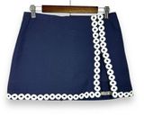 Lilly Pulitzer  Skirt Sz 2 Lenore Skort Navy White Crochet Lace Trim Under Shorts Photo 0