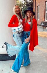 Flying Tomato Boutique Blue Flare Jeans Photo 0